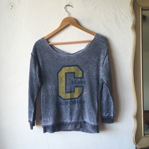 UC Berkeley CAL reversible cutout sweatshirt shirt